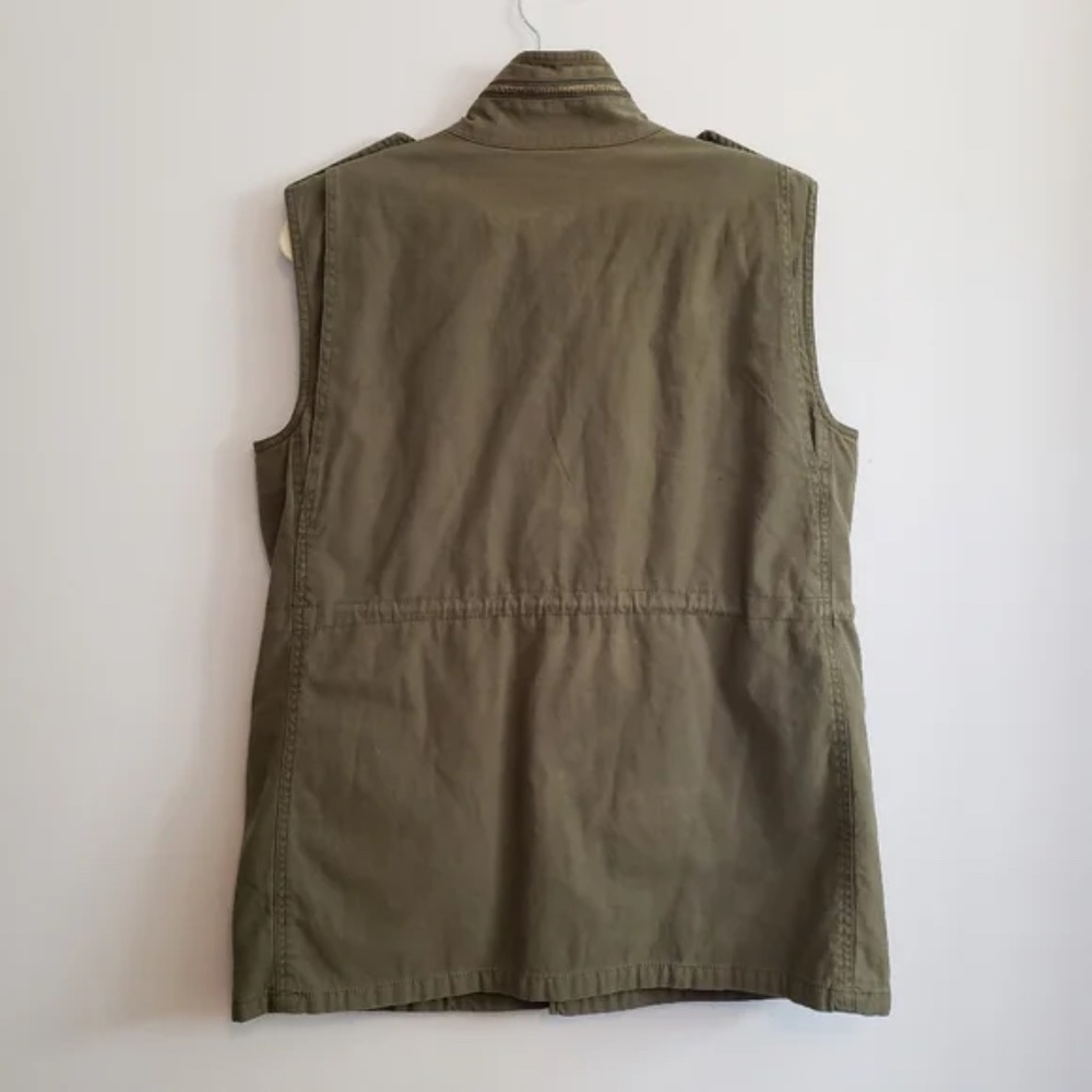 Zara Multi Pocket Utility Vest Size Green S - Picture 2 of 8